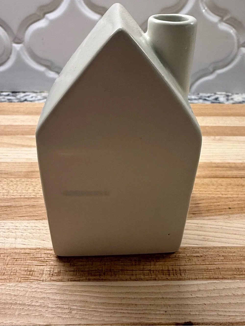 Hearth & Hand with Magnolia White Stoneware House Bud Vase - Discontinued